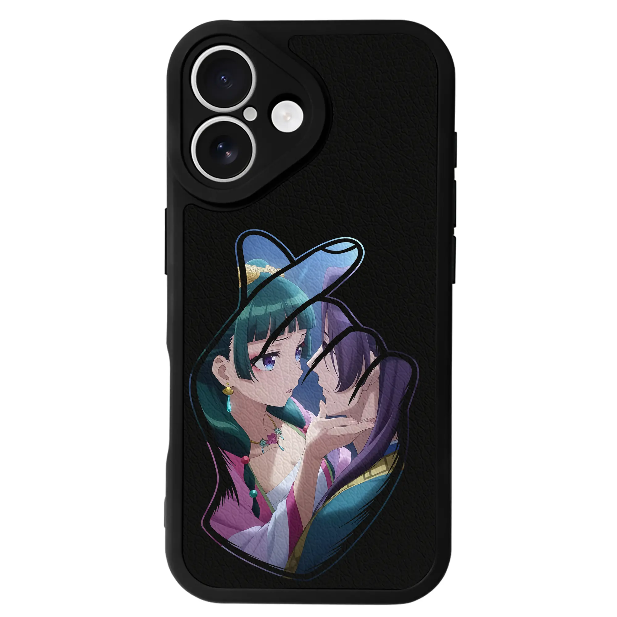 薬屋のひとりごと グッズ,壬氏 - IPhone 16シリーズ対応 ・ シリコンスマホケース ・ レザー調 ・ 高精度フィット ・ 耐衝撃 ・ ワイヤレス充電対応 ・ 精密カット